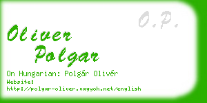 oliver polgar business card