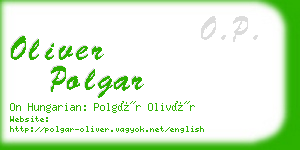 oliver polgar business card